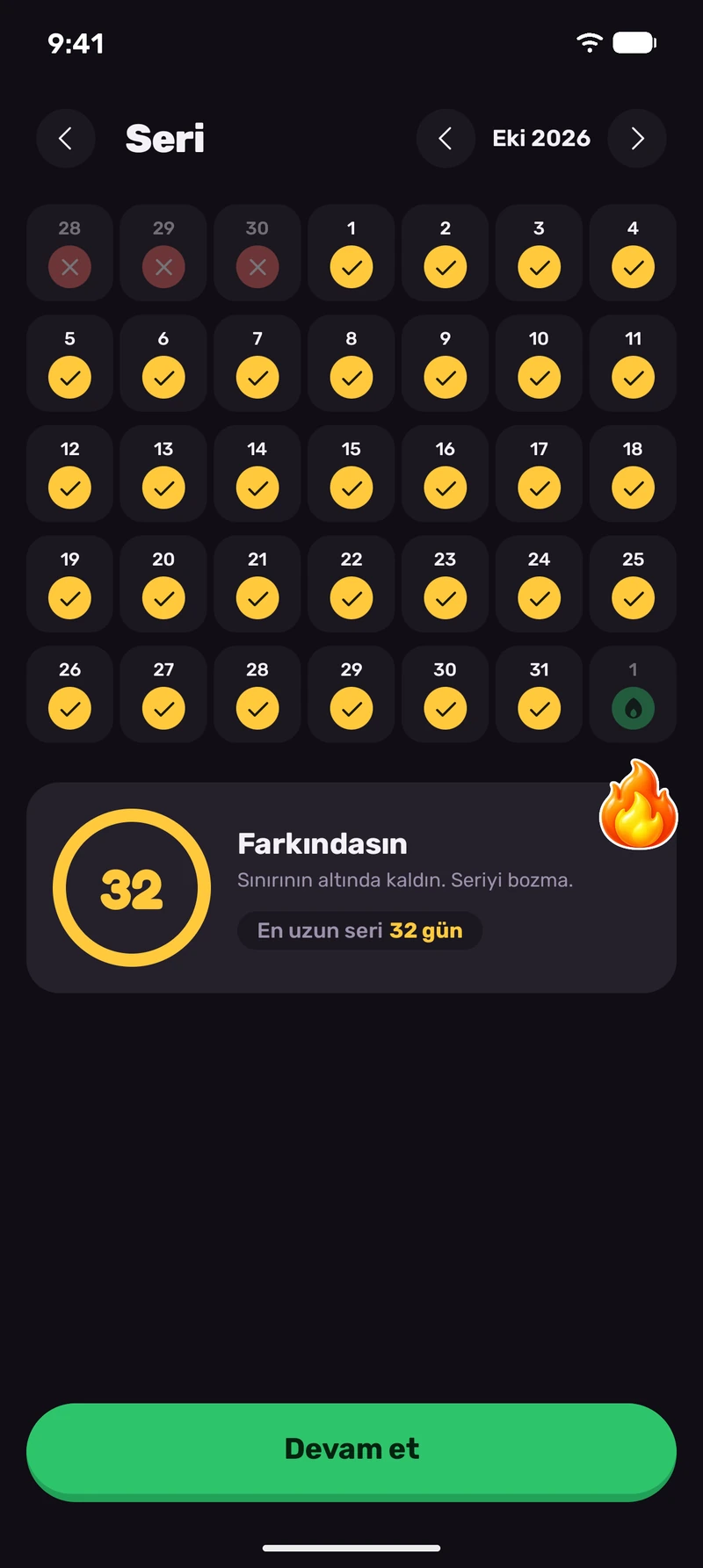 Silverback uygulama ekranları: Seri takibi